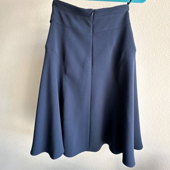 Karen Millen Navy Blue A-Line Flared Skirt US 6 | Button Waist Detail | Elegant - Picture 13 of 13
